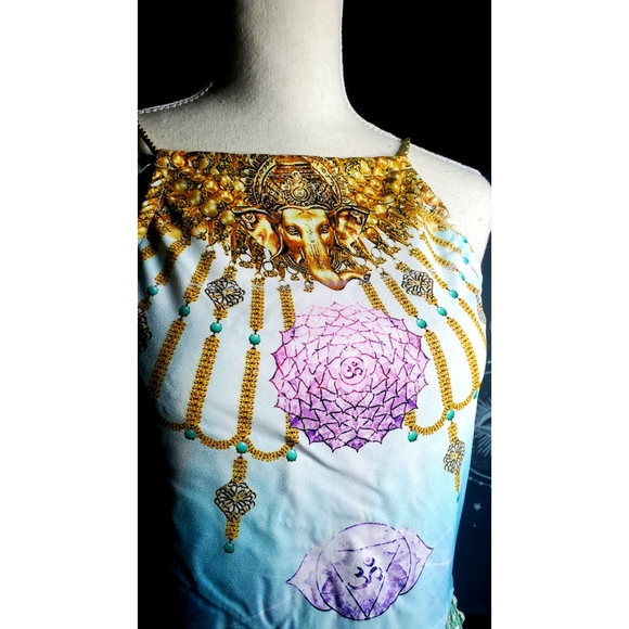 24 HRS Mind Of The Mantra Halter Top NWT - Picture 4 of 6